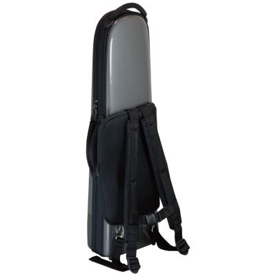 bags EFDTT M-GREY METALLIC COLOR デタッチャブルベルトロンボーン用ファイバーケース 背面画像