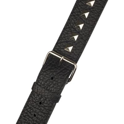 Jackson Metal Stud Leather Strap Black 2.5' ギターストラップ バックル画像