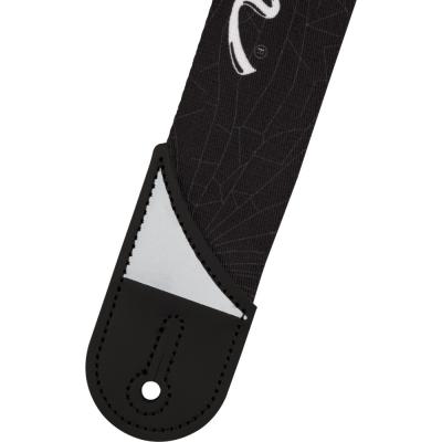Jackson White Logo Strap Black 2' ギターストラップ ストラップエンド画像