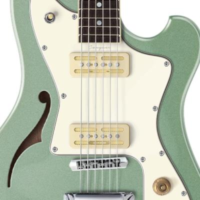 Baum Guitars Conquer 59 Silver Jade エレキギター ボディアップ画像