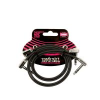 ERNIE BALL P06406 24" Flat Ribbon Stereo Patch Cable 2-Pack - Black パッチケーブル 2本セット