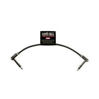 ERNIE BALL P06408 6" Single Flat Ribbon Stereo Patch Cable - Black パッチケーブル