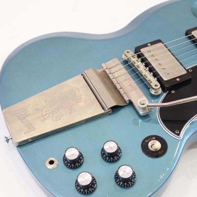 Gibson Custom Shop Murphy Lab 1964 SG Standard With Maestro Vibrola Pelham Blue Ultra Light Aged エレキギター ブリッジ画像