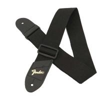 20周年会員様限定セール FENDER Economy Strap GOLD 2' Black Polyester Logo Straps ギターストラップ