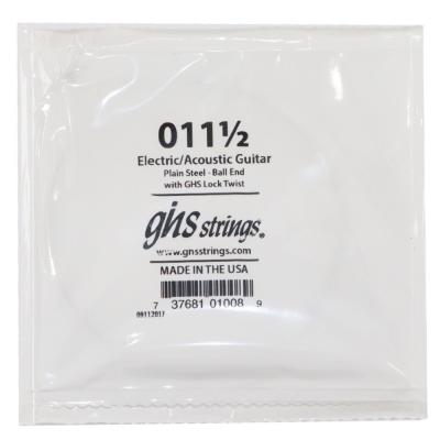 GHS 011 1/2 Singles Plain Steel Strings .0115 ギター用 バラ弦