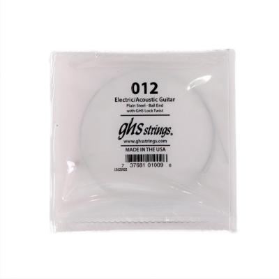 GHS 012 Singles Plain Steel Strings .012 ギター用 バラ弦