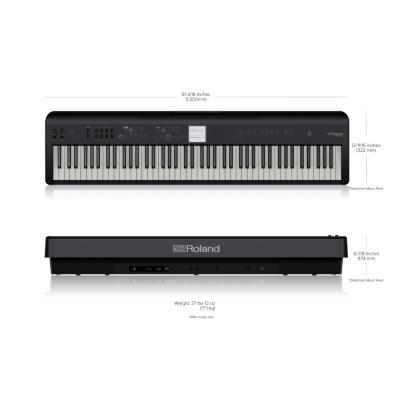ROLAND FP-E50 BK DIGITAL PIANO デジタルピアノ 自動伴奏機能付き 電子ピアノ サイズ図画像