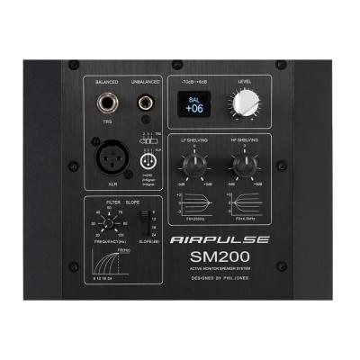 AIRPULSE SM200 ACTIVE SPEAKER パワードモニタースピーカー 1ペア(2本1組) バックパネル画像