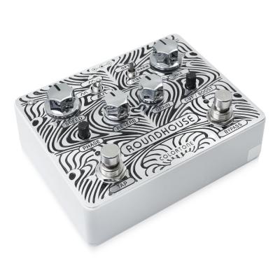 Colortone Pedals Roundhouse トレモロ リバーブ ギターエフェクター 斜めアングル画像