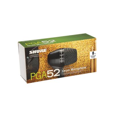 SHURE PGA52-XLR-J カーディオイド・ダイナミック・キックドラム用マイクロホン パッケージ画像