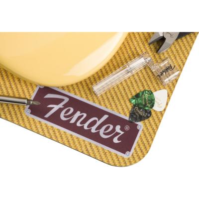 Fender フェンダー WORK MAT TWEED メンテナンスマット ストラト、ロゴ、メンテツール