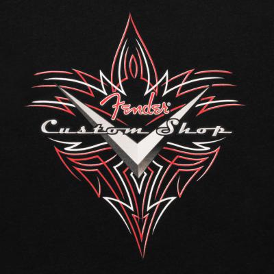 Fender フェンダー CUSTOM SHOP PINSTRIPE TEE BLACK M Tシャツ フロント画像