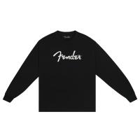 Fender フェンダー Spaghetti Logo Long-Sleeve T-shirt Black ブラック Sサイズ 長袖 スパゲッティロゴ入り Tシャツ