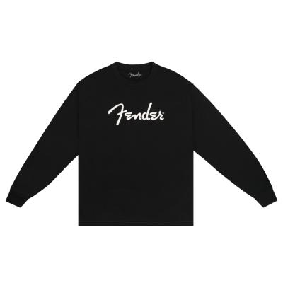 Fender フェンダー Spaghetti Logo Long-Sleeve T-shirt Black ブラック Mサイズ 長袖 スパゲッティロゴ入り Tシャツ