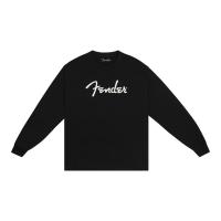 Fender フェンダー Spaghetti Logo Long-Sleeve T-shirt Black XL 長袖 Tシャツ