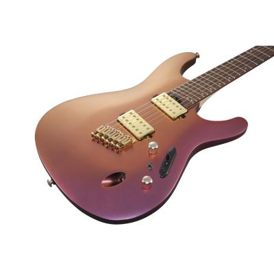 IBANEZ SML721-RGC Axe Design Lab Rose Gold Chameleon エレキギター ボディ斜めアングル画像