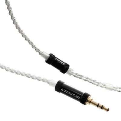 ADV. GT3 SuperBass カナル型 有線イヤホン 3.5mm金メッキプラグ付きの銀メッキ銅線ケーブル