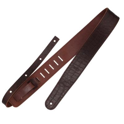 Richter Straps リヒターストラップ #1487 Raw II Contour Croco Brown ギターストラップ