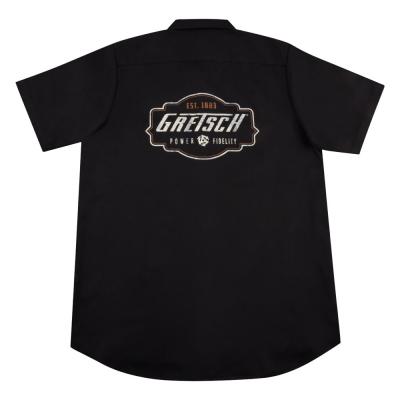 GRETSCH グレッチ Biker Work Shirt Black XLサイズ 半袖 ワークシャツ バック画像