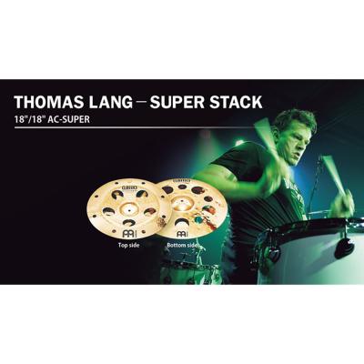 MEINL マイネル Thomas Lang AC-SUPER 18”&18” SUPER STACK スタックシンバル トップ&ボトムイメージ