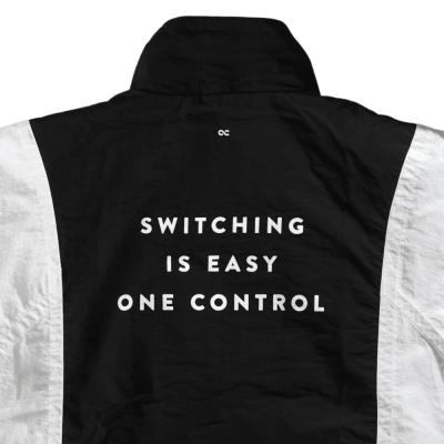 One Control ワンコントロール ロゴ入りトラックジャケット ブラック Mサイズ バックプリント画像