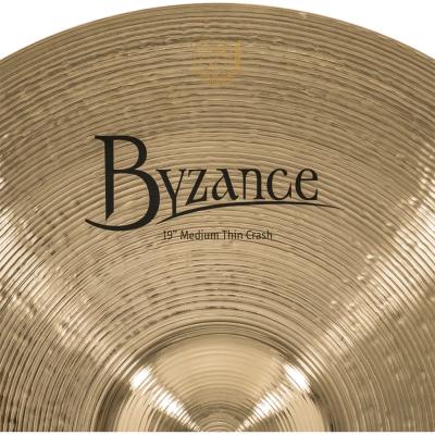 MEINL マイネル B19MTC-B Byzance Brilliant 19” MEDIUM THIN Crash クラッシュシンバル ロゴ