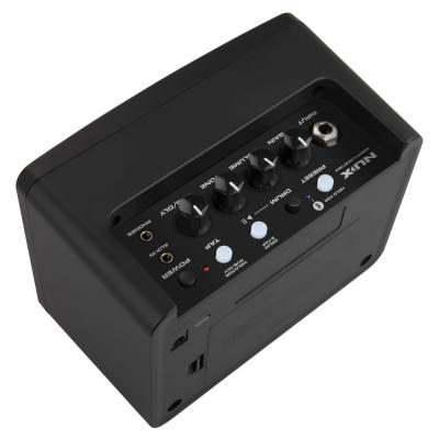 NUX ニューエックス Mighty Lite BT MKII 小型アンプ コンボ ギター用 ベース用 モデリングアンプ トップ斜めアングル画像