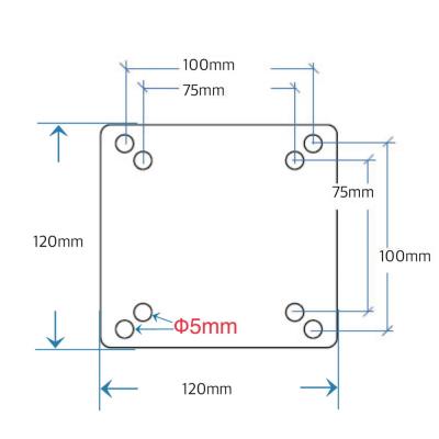 KIKUTANI キクタニ VESA de mucho マイクスタンド用VESAマウントアダプター サイズ図画像