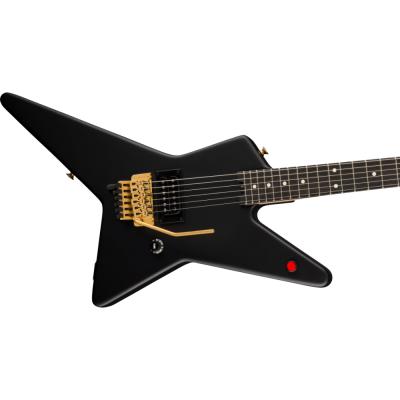 EVH イーブイエイチ Limited Edition Star Stealth Black with Gold Hardware エレキギター 斜めアングル画像