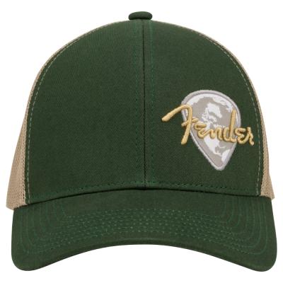 Fender フェンダー Globe Pick Patch Hat One Size Green Khaki カーキグリーン キャップ
