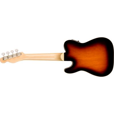 Fender フェンダー Fullerton Tele Uke Walnut Fingerboard White Pickguard 2-Color Sunburst コンサートサイズ エレクトリックウクレレ ボディバック画像