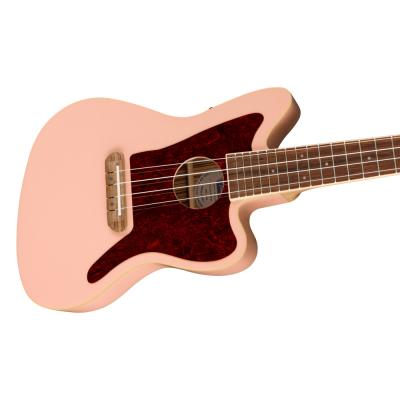 Fender フェンダー Fullerton Jazzmaster Uke Walnut Fingerboard Tortoiseshell Pickguard Shell Pink コンサートサイズ エレクトリックウクレレ コンサートサイズ エレクトリックウクレレ ボディアップ 画像