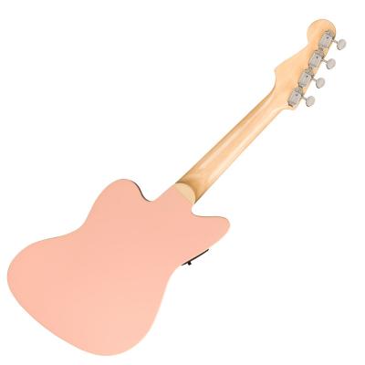 Fender フェンダー Fullerton Jazzmaster Uke Walnut Fingerboard Tortoiseshell Pickguard Shell Pink コンサートサイズ エレクトリックウクレレ コンサートサイズ エレクトリックウクレレ 全体裏面 画像