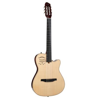 Godin ゴダン Multiac Nylon Deluxe ナイロン弦 エレガットギター 斜めアングル画像