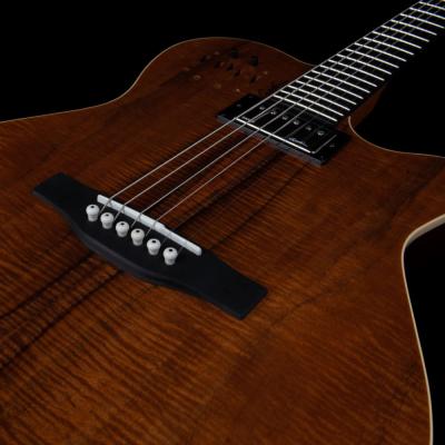 Godin ゴダン A6 ULTRA Extreme Koa HG エレクトリックアコースティックギター ブリッジ画像