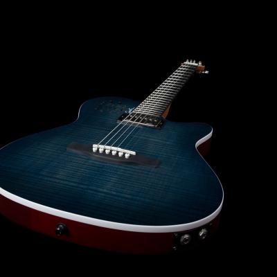 Godin ゴダン A6 ULTRA Denim Blue Flame エレクトリックアコースティックギター 平置き画像