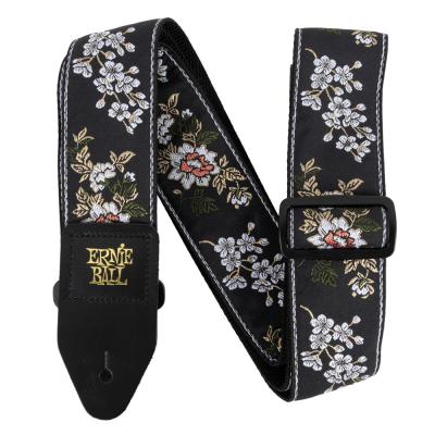 ERNIE BALL アーニーボール 5362 WHITE BLOSSOM Jacquard Strap ギターストラップ