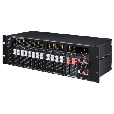 TASCAM タスカム MX-D1606 3U 設備用ラックマウントデジタルミキサー フロント、サイドのアングル