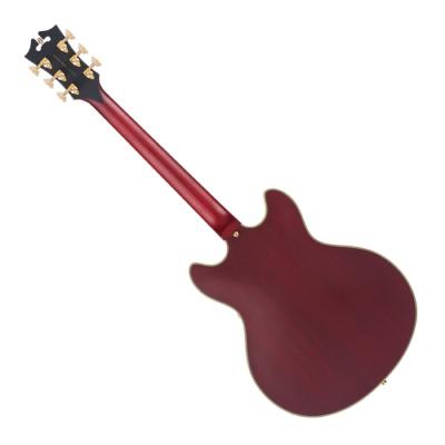 D’Angelico ディアンジェリコ Deluxe DC P-90 Satin Trans Wine エレキギター セミアコ バック画像