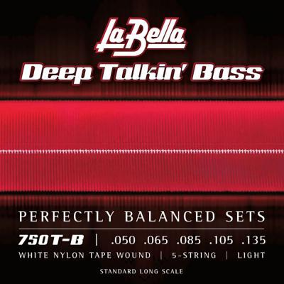 La Bella ラベラ 750T-B White Nylon Tape Wound 50-135 5弦エレキベース弦