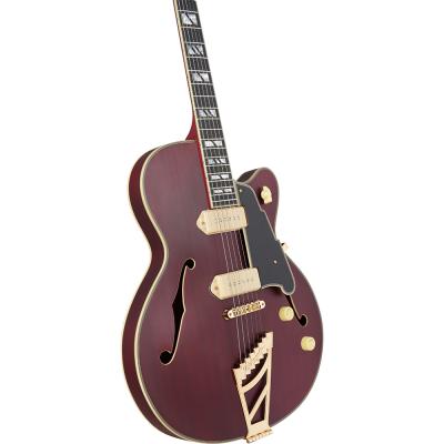 D’Angelico ディアンジェリコ Deluxe 59 Satin Trans Wine エレキギター フルアコ ボディ画像