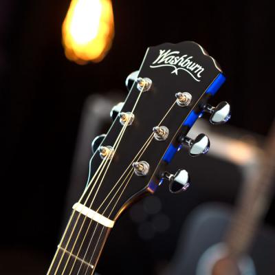 Washburn ワッシュバーン DFEFE-U EBONY FE エレクトリックアコースティックギター ヘッド、ロゴ、ペグ