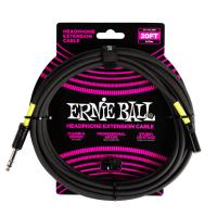 ERNIE BALL ヘッドホン用延長ケーブル 6423 HP CABLE 20FT 6.3 BK 約6メートル 標準ステレオフォン→3.5mmステレオ