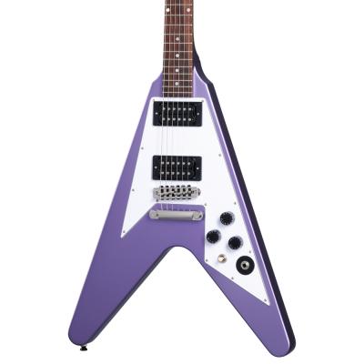 Epiphone エピフォン Kirk Hammett 1979 Flying V Purple Metallic エレキギター ボディ画像