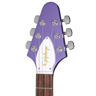 Epiphone エピフォン Kirk Hammett 1979 Flying V Purple Metallic エレキギター ヘッド画像