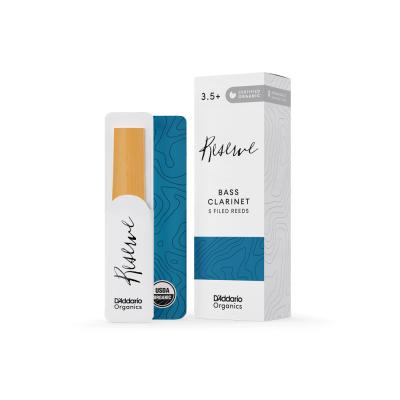 D’Addario Woodwinds ダダリオ ウッドウィンズ バスクラリネット リード 5枚入り 硬さ:3.5+ ダダリオ オーガニックス レゼルヴ