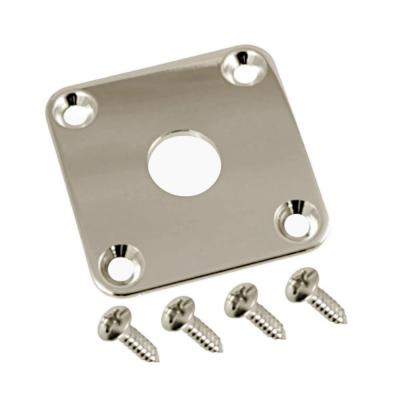ALLPARTS オールパーツ AP-0633-001 Nickel Metal Jackplate レスポールタイプ用ジャックプレート