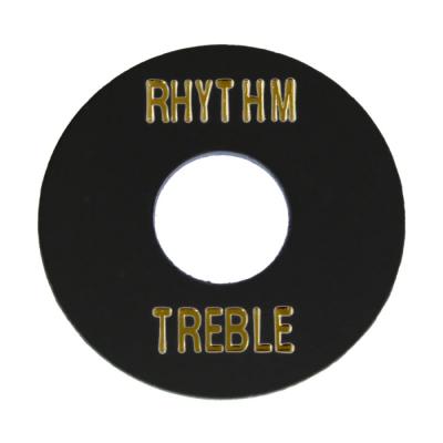 ALLPARTS オールパーツ AP-0663-023 Black Plastic Rhythm/Treble Ring トグルスイッチプレート