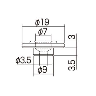 ALLPARTS オールパーツ AP-6710-002 Gold Bass String Guide ベース用ストリングガイド サイズ画像