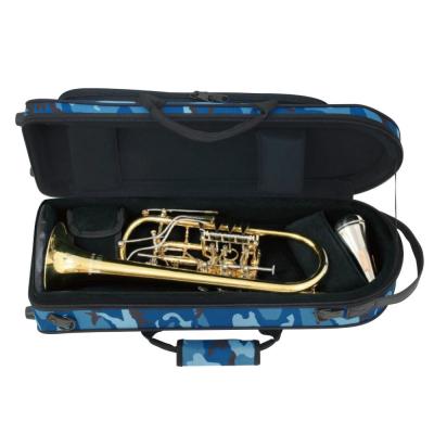 KIKUTANI キクタニ TR-CAMO BLU トランペット用ケース トランペット収納イメージ